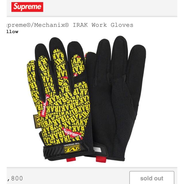 Supreme(シュプリーム)のSupreme IRAK Mechanix Work Gloves L メンズのファッション小物(手袋)の商品写真