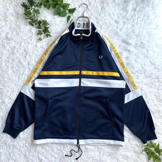 希少 古着 フレッドペリー ジャージ トラックジャケット 袖ロゴ 刺繍ロゴ L 収録タイトル 希少!FRED PERRY メンズ ジャージ トラックジャケット フレッドペリー ジャージ