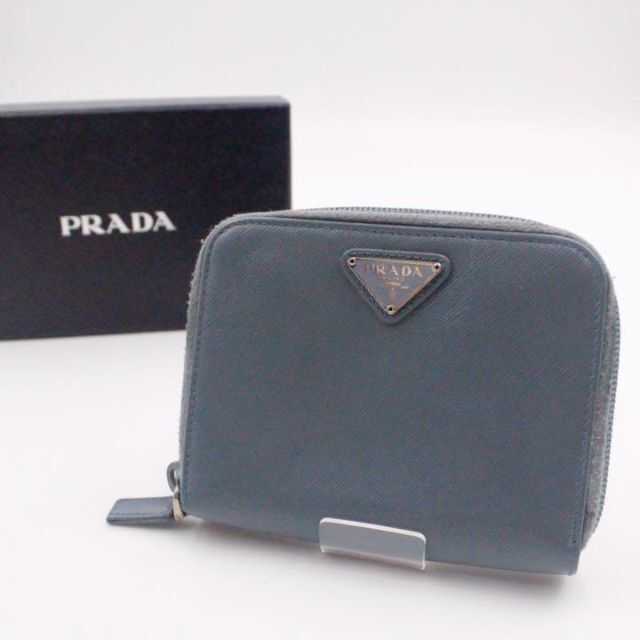 大感謝セール】 PRADA ✨美品✨プラダ 財布 ライトブルー コンパクト