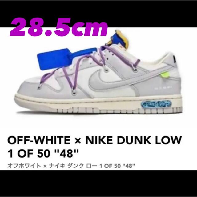 NIKE(ナイキ)のNIKE × Off White Dunk Low Lot 48/50 メンズの靴/シューズ(スニーカー)の商品写真