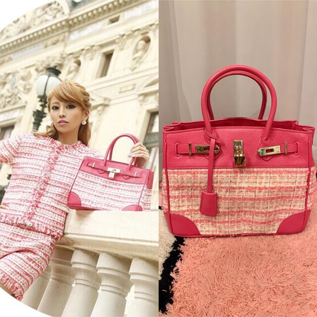 EmiriaWiz(エミリアウィズ)のemiriawiz tweed voyage bag pink レディースのバッグ(ハンドバッグ)の商品写真