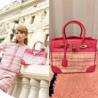 エミリアウィズ(EmiriaWiz)のemiriawiz tweed voyage bag pink(ハンドバッグ)