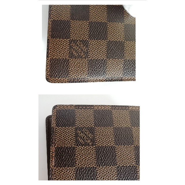 LOUIS VUITTON - ルイヴィトン ダミエ 二つ折り財布 美品 正規品 ...