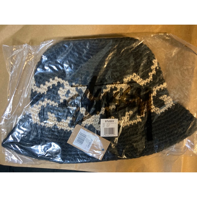 STUSSY(ステューシー)のstussy SS KNIT BUCKET HAT Black ステューシー メンズの帽子(ハット)の商品写真