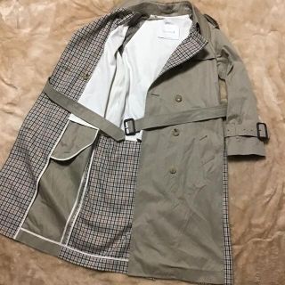 MACKINTOSH 白タグ カラーブロック トレンチコート コットンギャバジン