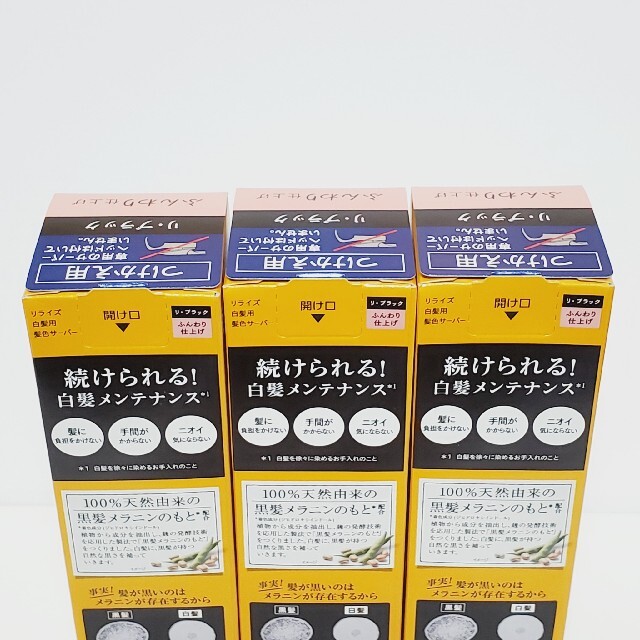 ⭐3本⭐ リライズ 白髪用髪色サーバー リ・ブラック まとまり仕上げ つけかえ用