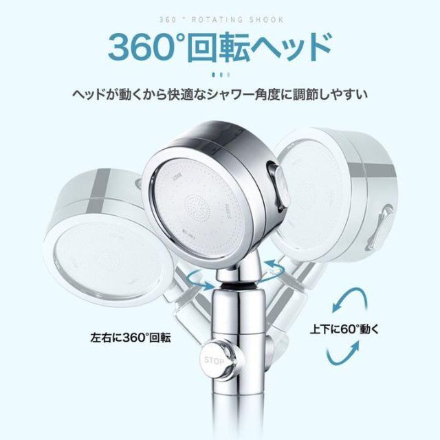 シャワーヘッド 浄水 節水3段階モード 亜硫酸カルシウム フィルター シルバーの通販 by chiishop|ラクマ THEFESS by ficceのタオルハンカチ 箱入り