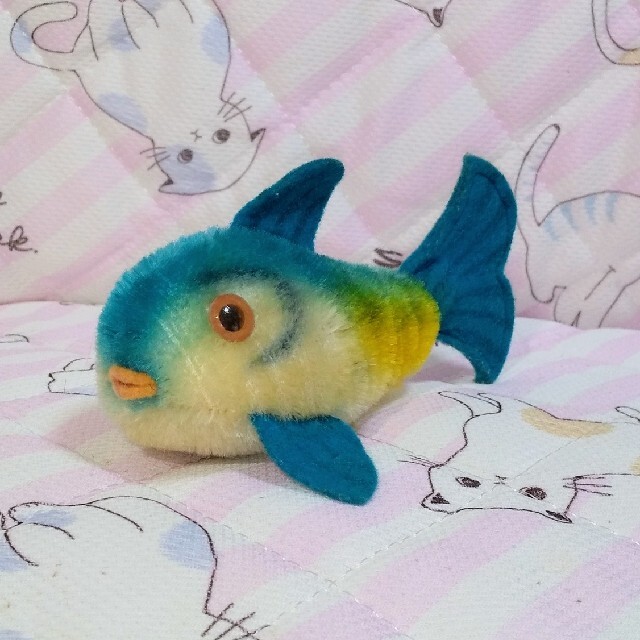 シュタイフ 魚のFlossy 青いさかなさん ヴィンテージ Steiff ドイツ