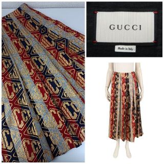 グッチ(Gucci)のラファ様専用　GUCCI♡美品♡素敵なデザインジャガードフレアスカート♡(ロングスカート)