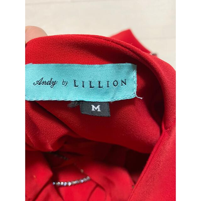 Andy(アンディ)の3日間限定！Andy by LILION  赤　レッド　ミニドレス　袖付き レディースのフォーマル/ドレス(ナイトドレス)の商品写真