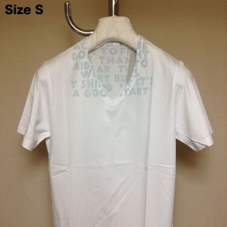 メゾンマルジェラ(Maison Margiela（旧Maison Martin Margiela）)の新品 S マルジェラ 18ss エイズT Tシャツ 白 ホワイト 9072(Tシャツ/カットソー(半袖/袖なし))