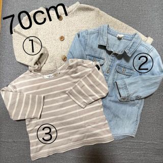 ザラキッズ(ZARA KIDS)の70cm トップス　アウター　まとめ売り(シャツ/カットソー)