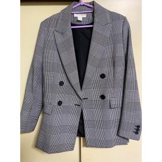 H&M エイチアンドエム チェック柄 ジャケット S 36 テーラード