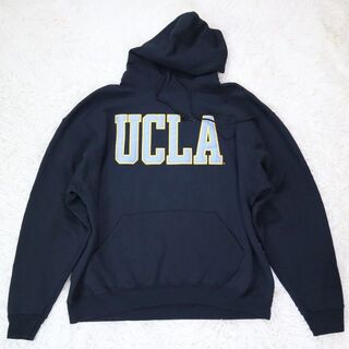 UCLA プルオーバー パーカー カレッジロゴ USA製 ブラック XLサイズ(パーカー)