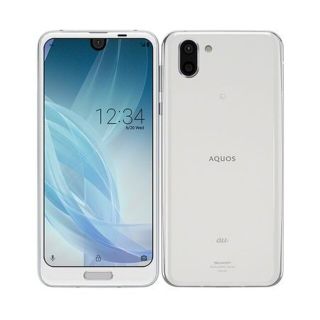 美品☆AQUOS R2 SHV42 クリアホワイト★SIMフリー(スマートフォン本体)