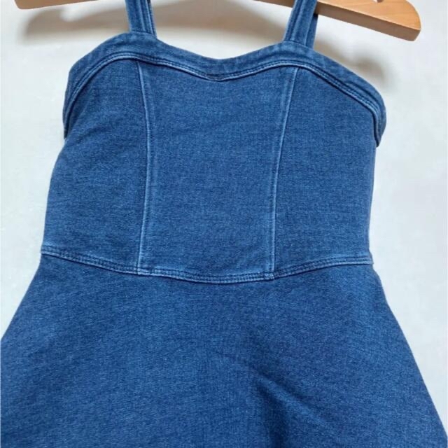 Abercrombie&Fitch(アバクロンビーアンドフィッチ)のアバクロ　デニム調ワンピース キッズ/ベビー/マタニティのキッズ服女の子用(90cm~)(ワンピース)の商品写真