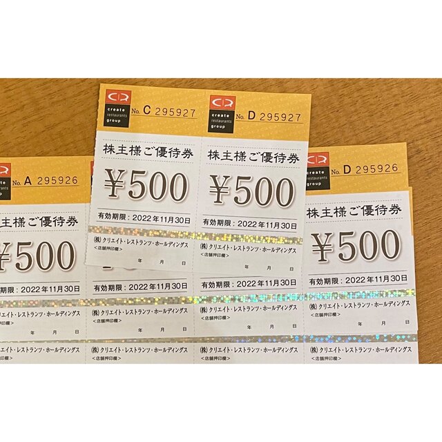 クリレス 株主優待券 5000円分 - レストラン/食事券