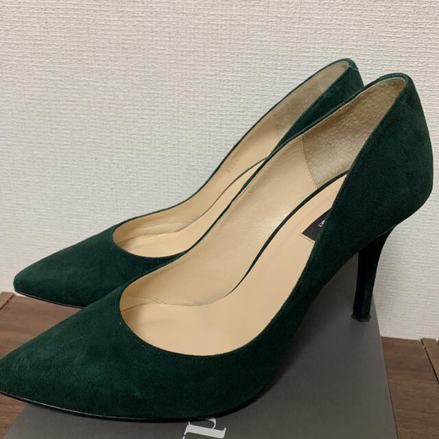 美品！オデットエオディールの深い緑のパンプス 5