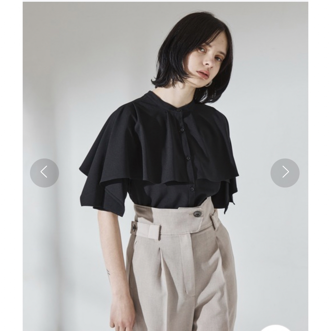 美品】 UNITED TOKYO 袖ケープフレア2WAY 半袖 ブラウス-