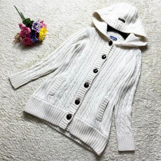 バーバリーブルーレーベル(BURBERRY BLUE LABEL)のꕤバーバリーブルーレーベル ローゲージ ケーブル編み ニットカーディガン　ボア(カーディガン)