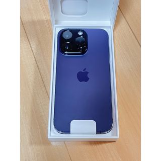 アイフォーン(iPhone)の【美品】iPhone 14 pro 128GB ディープパープル(スマートフォン本体)