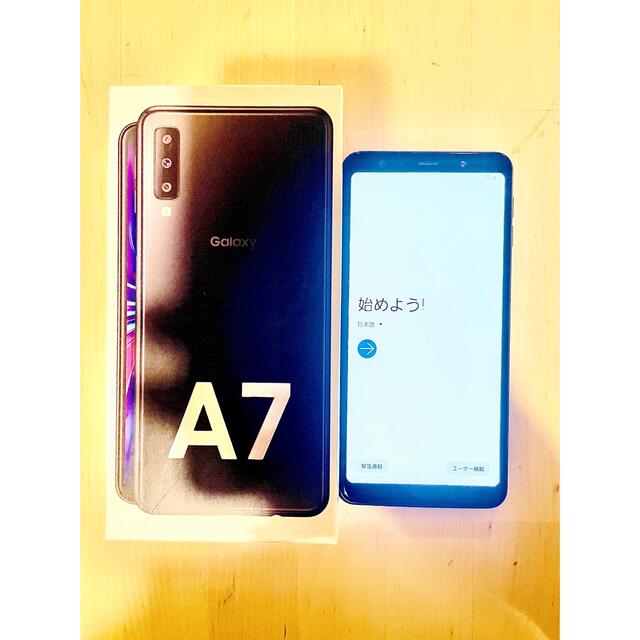 【SIMフリー】サムソンGALAXY A7 本体 ブラック 備品＆箱付きオマケ付4GB色