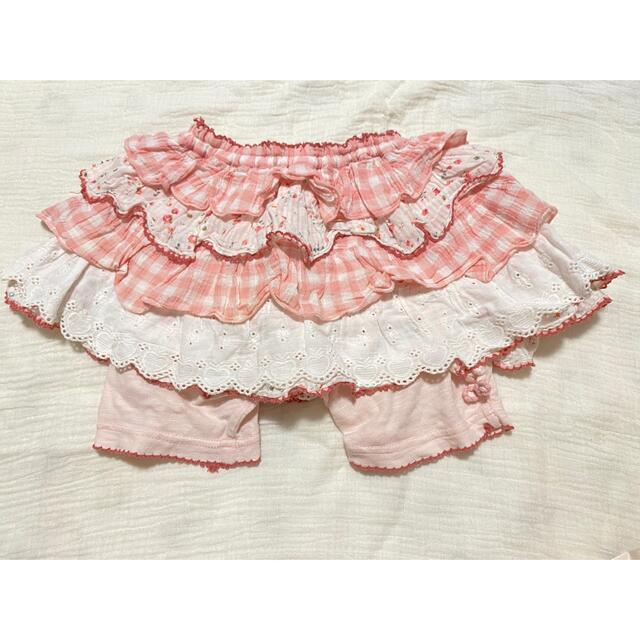 Souris(スーリー)のsouris レーススパッツ 80 スカッツ スカートパンツ スーリー キッズ/ベビー/マタニティのキッズ服女の子用(90cm~)(パンツ/スパッツ)の商品写真