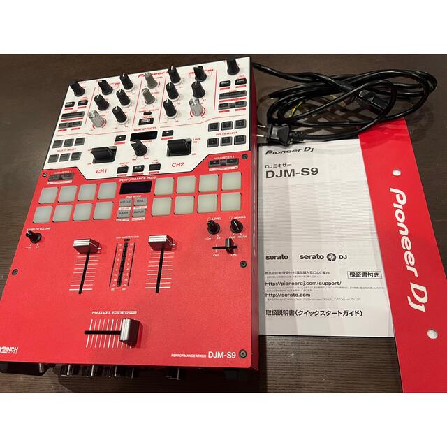 楽器Pioneer dj  djm s9  赤白　【12inch skins 貼】