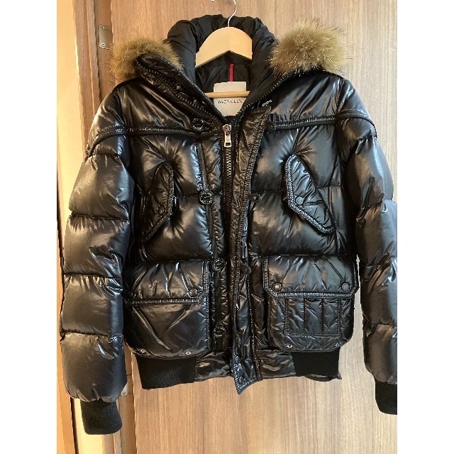 MONCLER】モンクレール ダウン黒 サイズ1（S～M相当）ファー取り外し可