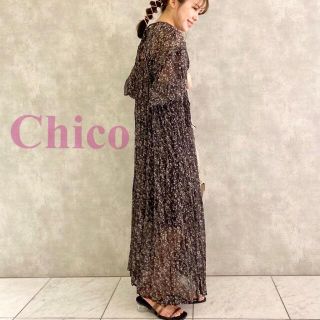 フーズフーチコ(who's who Chico)の新品タグ♡¥7590【Chico】小花柄シアーワッシャーワンピース(ロングワンピース/マキシワンピース)