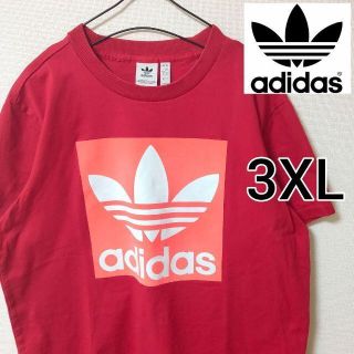 adidas - アディダス レッド ビッグトレフォイル 半袖Tシャツ adidas