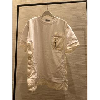 ディオール(Dior)のDIOR and sacai ドッキング　Tシャツ　L コラボ　ディオール(Tシャツ/カットソー(半袖/袖なし))