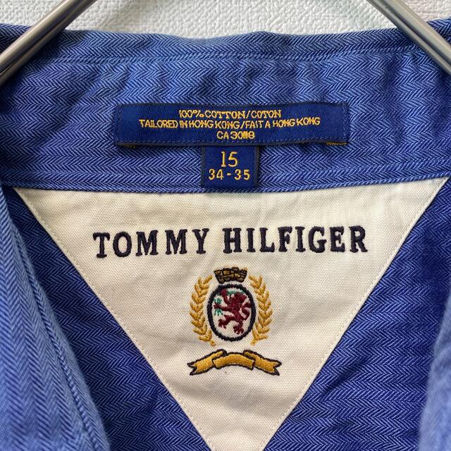 TOMMY HILFIGER(トミーヒルフィガー)の90s トミーヒルフィガー　オールド　長袖シャツ　ボタンダウン　無地　男女兼用 メンズのトップス(シャツ)の商品写真