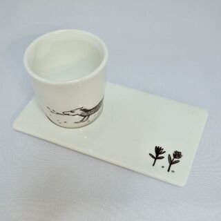 ミナペルホネン(mina perhonen)のhollow cup and plate set  竜柄（ミナペルホネン）(食器)