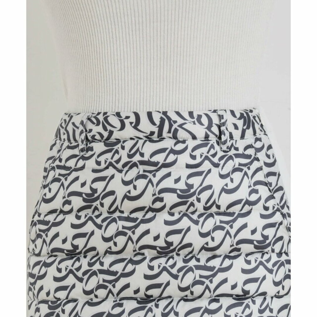 JUN&ROPE’(ジュンアンドロペ)の【グレー（07）】【S】【撥水】【保温】モノグラム柄ダウンスカート レディースのスカート(ロングスカート)の商品写真