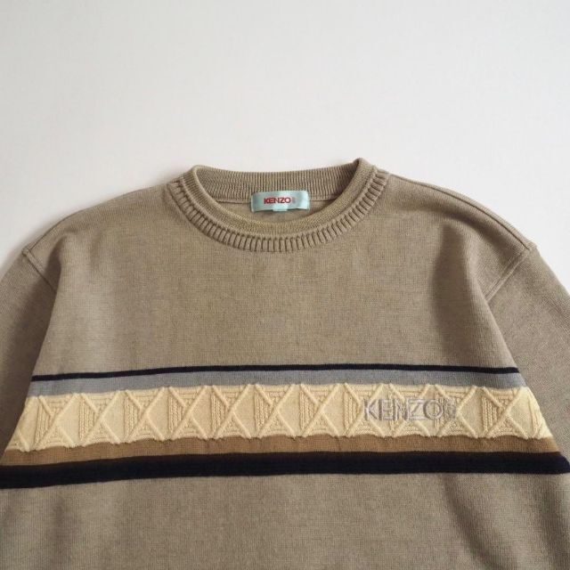 KENZO ケンゾー ウール100% ニット セーター 総柄 美品 - ニット