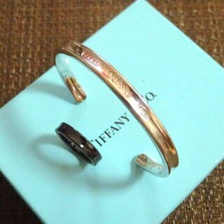 Tiffany & Co. - 【Tiffany&Co.】ティファニー 1837シルバーバングル&チタンリング