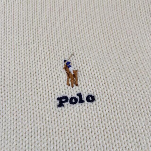 POLO RALPH LAUREN(ポロラルフローレン)のポロラルフローレン  ホワイト ハーフジップニット レディースのトップス(ニット/セーター)の商品写真