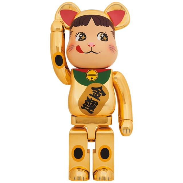 ペコちゃんBE@RBRICK 招き猫　ペコちゃん　金メッキ　金運