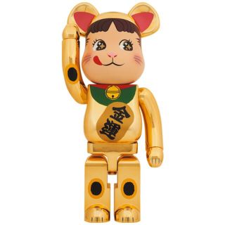 ベアブリック(BE@RBRICK)のBE@RBRICK 招き猫　ペコちゃん　金メッキ　金運　(フィギュア)