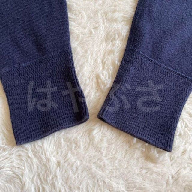 HYKE(ハイク)のHYKE　カシミヤ混Vネック長袖ニット　サイズ1　ネイビー レディースのトップス(ニット/セーター)の商品写真