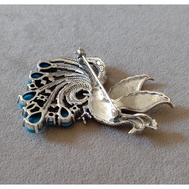 トルコ製 Silverターコイズ ペンダントトップ&ブローチ (鳳凰