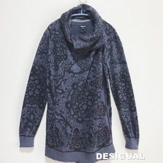 スカラー(ScoLar)の【Desigual】デジグアル ジップビックカラー ラップ カーディガン(カーディガン)