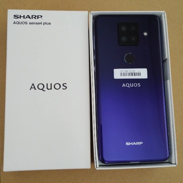 【美品】AQUOS sense4 plus パープル128GB【simフリー】