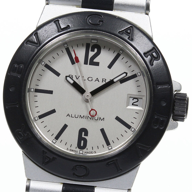 ベルト訳あり☆【BVLGARI】ブルガリ アルミニウム デイト AL32TA