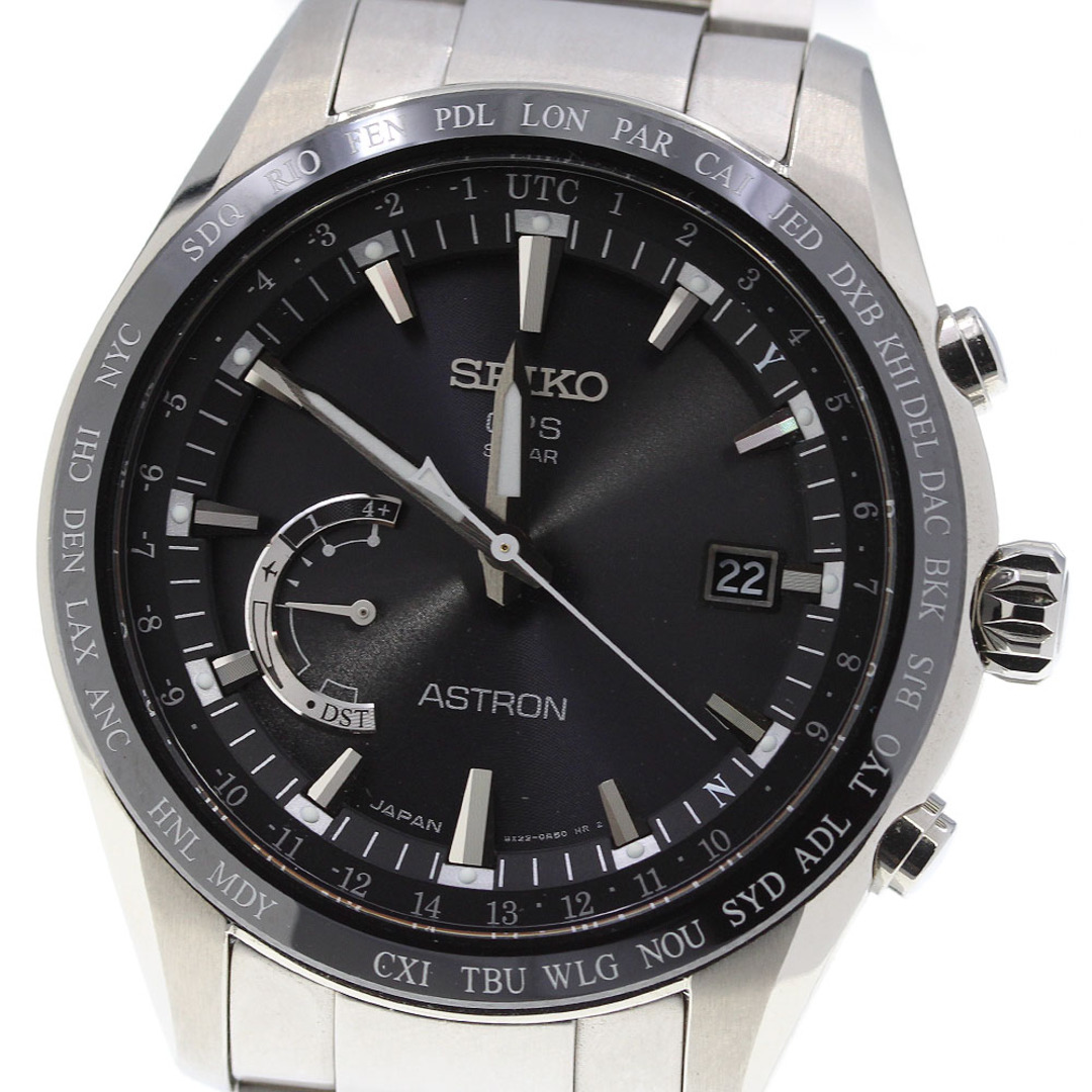 ☆美品★箱・保証書付き【SEIKO】セイコー アストロン デイト SBXB085/8X22-0AG0-2 ソーラー電波 メンズ_709414【ev20】