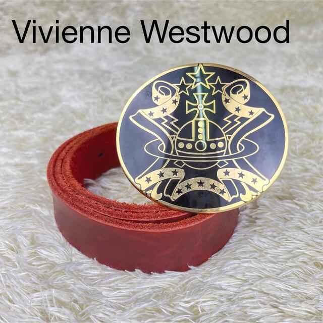 【SALE／37%OFF】 Westwood Vivienne - レザー ブラウン ベルト バックル オーヴ ヴィヴィアン 美品✨ ベルト