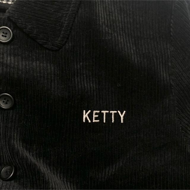 ketty(ケティ)の【新品】レアKETTY ベアー刺繍　コーデュロイブルゾンジャケット　黒　ブラック レディースのジャケット/アウター(ブルゾン)の商品写真