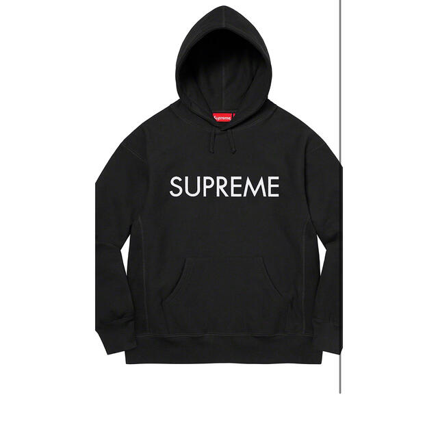 Supreme Capital Hooded Sweatshirt Black