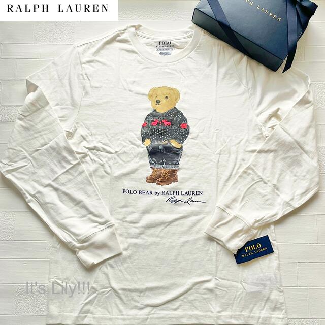 Ralph Lauren(ラルフローレン)の大人もL160cmラルフローレン ポロベア 長袖　メンズS レディースM メンズのトップス(Tシャツ/カットソー(七分/長袖))の商品写真